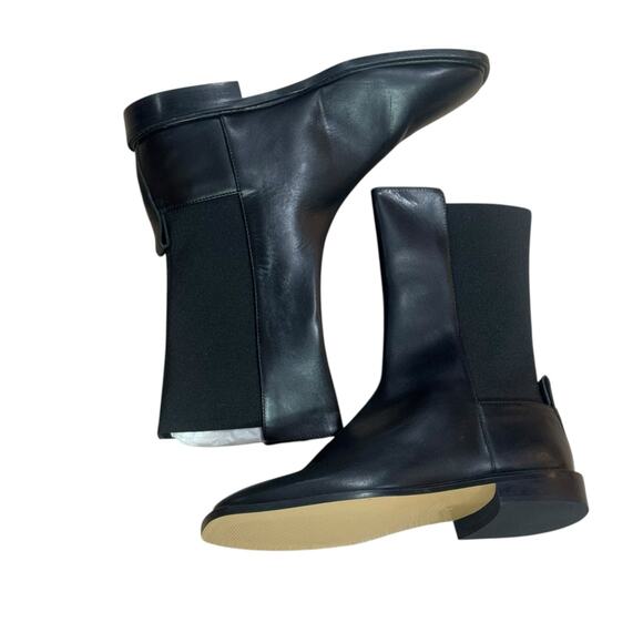 Everlane The City Leather Chelsea Boot Pull-On Square Toe Black Size 8 NWOB - Picture 3 of 12
